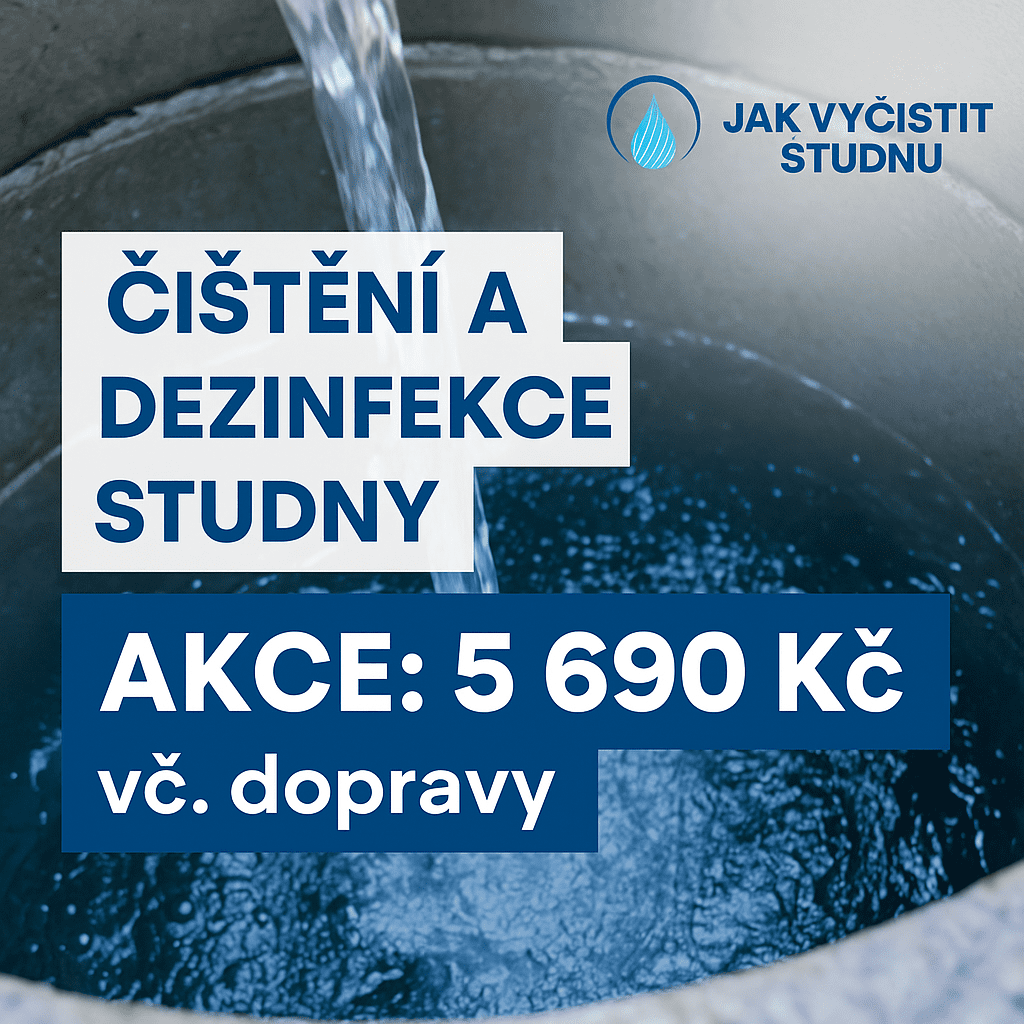 Čištění a DEZINFEKCE studny za akční cenu.